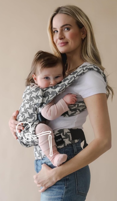 Ergonomikus M pozíció a Boba Auri hordozóban